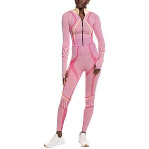 Marion Womens  2Pc Seamless Pop Up Zip Up Top & Legging Set, Purple